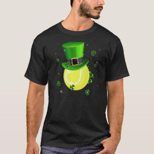 Retro Irish Hat Kleeblatt Tennis Sports St Patrick T-Shirt
