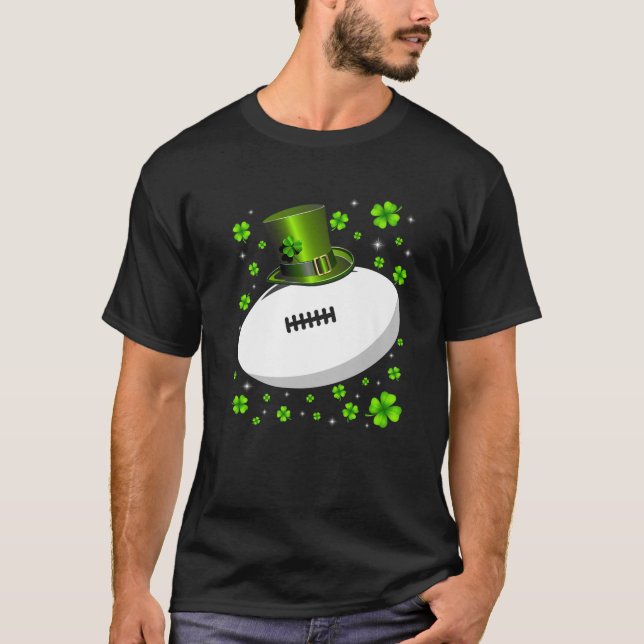 Retro Irish Rugby Kleeblatt Sports St. Patrick's D T-Shirt (Vorderseite)