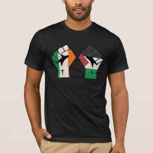Retro Irland Palästina Solidarität Fist Revolution T-Shirt
