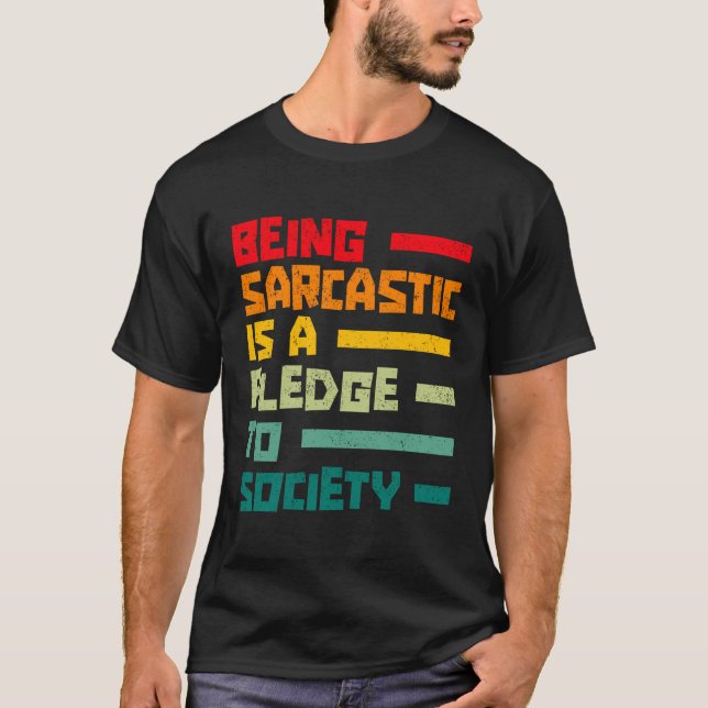 Retro Irony Sarcastic Ironic Sarcasm - Spaß Vinta T-Shirt (Vorderseite)