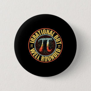 Retro Irrational Aber Rund Pi Tag Vintage M Button