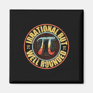 Retro Irrational Aber Rund Pi-Tag Vintage M Magnet