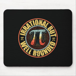 Retro irrationale, aber gut gerundete Pi Day Vinta Mousepad