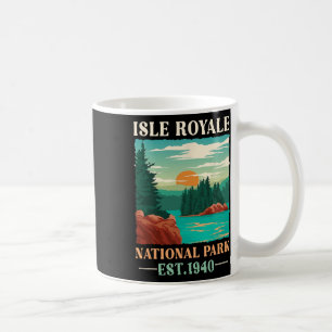 Retro Isle Royale Nationalpark Est 1940 Wandern  Kaffeetasse