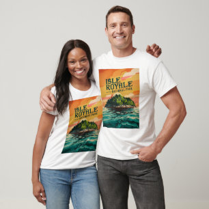 Retro Isle Royale Nationalpark Poster T-Shirt
