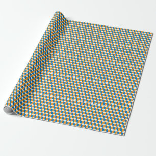 Retro-isometrische Würfel, geometrische Illusion Geschenkpapier
