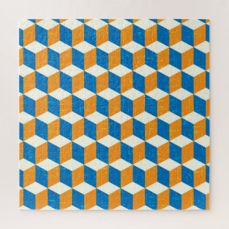 Retro-isometrische Würfel, geometrische Illusion Puzzle