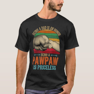 Retro ist ein Vater zu sein ist eine Ehre, ein Paw T-Shirt
