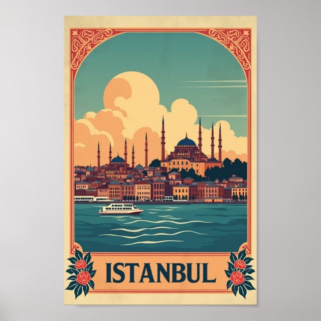 Retro Istanbul: Where East Meets West Poster (Vorne)