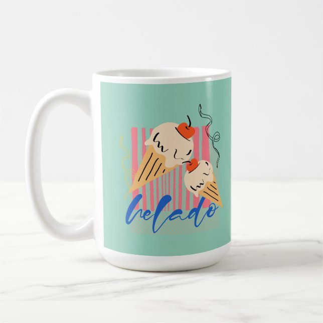 Retro Italian Ice Cream Cones Kaffeetasse (Links)