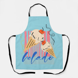 Retro Italian Ice Cream Cones Schürze