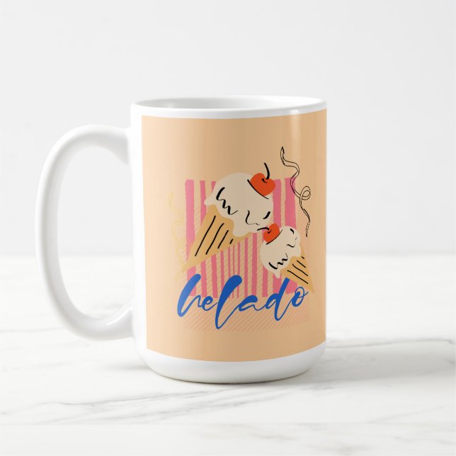 Retro italienische Eiswaffeln Kaffeetasse (Links)