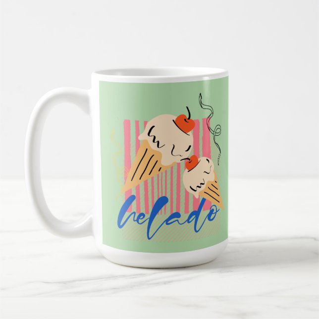 Retro italienische Eiswaffeln Kaffeetasse (Links)
