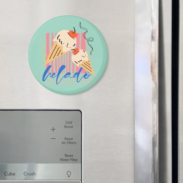 Retro italienische Eiswaffeln Magnet (In Situ (Kühlschrank))