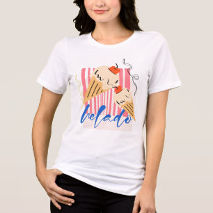 Retro-Italienische Eiswaffeln Tri-Blend Shirt