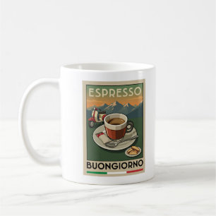 Retro-Italienisches-Espresso-Art-Café-Poster aus d Kaffeetasse