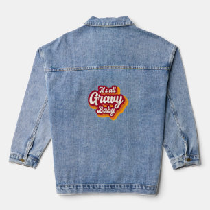 Retro It's All Gravy Baby Happy Thanksgiving 2022 Jeansjacke