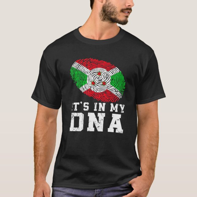 Retro It's In My Dna Burundi Flag Patriotic T-Shirt (Vorderseite)