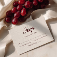 Retro Ivory Beige & Burgund Elegante Hochzeit