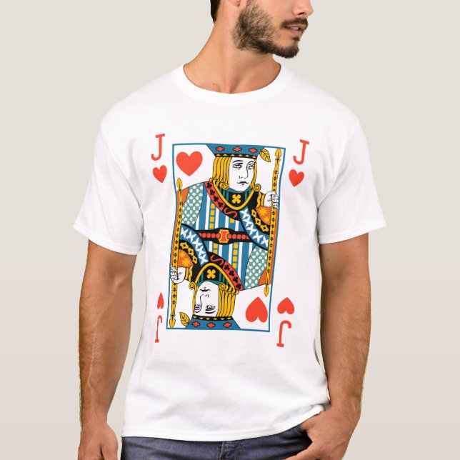 Retro-Jack der Herzen T-Shirt (Vorderseite)