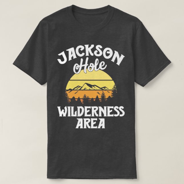 Retro Jackson Hole T Shirt Wyoming Vintag Wildern (Design vorne)