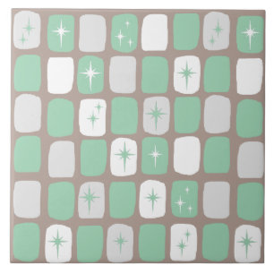 Retro-Jade-Starbursts-Keramikfliese Fliese