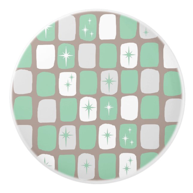 Retro Jade Sternexplosionen Keramik Knob Keramikknauf (Vorderseite)