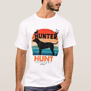 Retro Jagd Hundeshirt - Sleep Hunt wiederholen T-Shirt