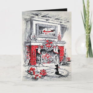 Retro-Jahrgang Weihnachten Scottie Hund