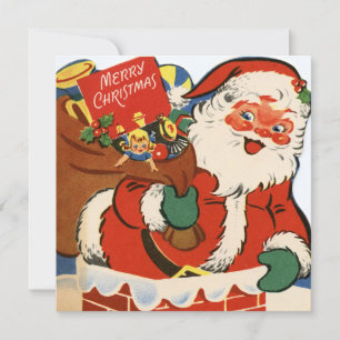 Retro-Jahrgang Weihnachten Weihnachten hinzufügen Einladung
