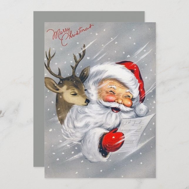 Retro-Jahrgang Weihnachten Weihnachtsfeiertag (Vorne/Hinten)