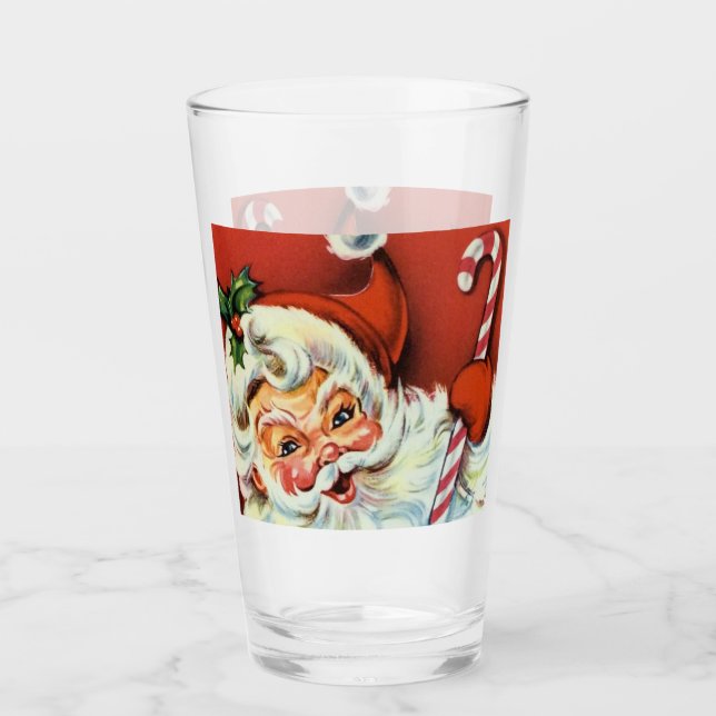 Retro-Jahrgang Weihnachten Weihnachtsfeiertag Glas (Vorderseite)