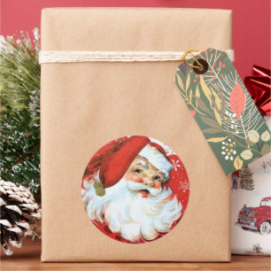 Retro-Jahrgang Weihnachten Weihnachtsfest Runder Aufkleber