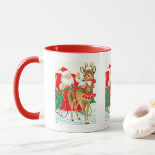 Retro-Jahrgang Weihnachten Weihnachtsmann Tasse