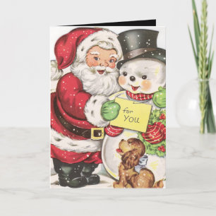 Retro-Jahrgang Weihnachten Weihnachtsweih Snowman 