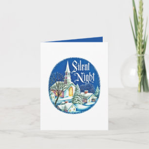 Retro-Jahrgang Weihnachtskirche Urlaub Karte