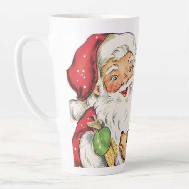 Retro-Jahrgang Weihnachtsmann Milchtasse (Links)