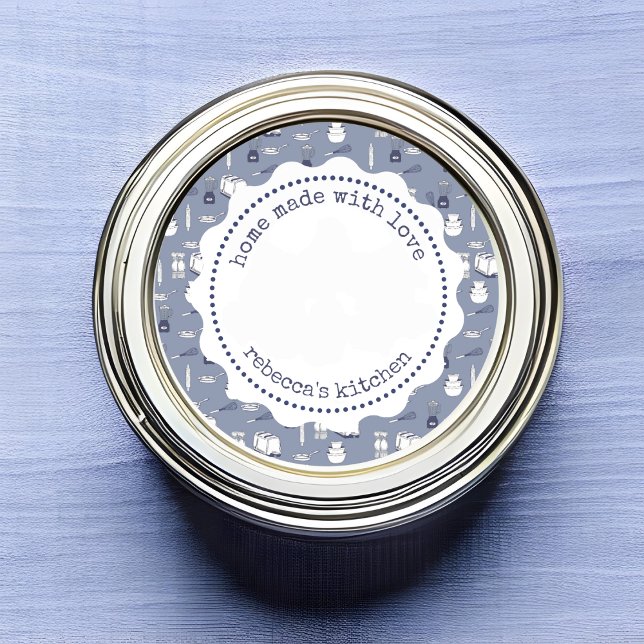 Retro Jam Canning Label | Homemade Mason Jar Runder Aufkleber (Von Creator hochgeladen)