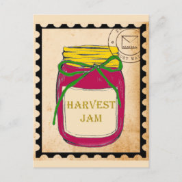Retro Jam Jar Briefmarke Happy Thanksgiving Gruß Feiertagspostkarte