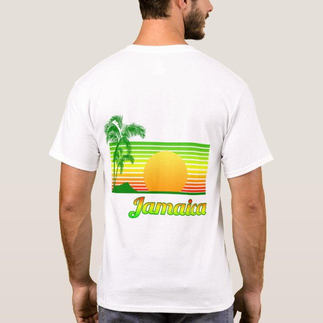 Retro Jamaika Karibik T-Shirt (Rückseite)