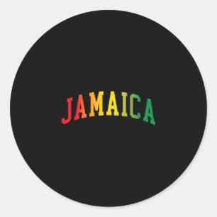 Retro Jamaika Reggae Vintage Jamaika Männer Frauen Runder Aufkleber
