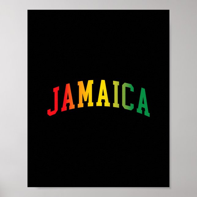 Retro Jamaika Reggae Vintage Jamaikaner Männer Fra Poster (Vorne)