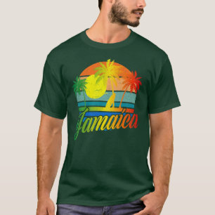 Retro-Jamaika-Sommer-Strandurlaub für Männer Fraue T-Shirt