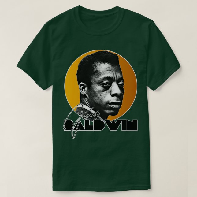 Retro James Baldwin Gold Tribute T-Shirt (Design vorne)