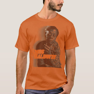 Retro James Baldwin Sepia Fade Hommage T-Shirt
