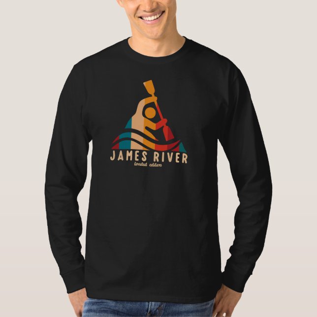 Retro James River Kayaking T-Shirt (Vorderseite)