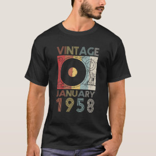 Retro Januar 1958 T 64Th Geburtstagsgeschenk 64 Ja T-Shirt