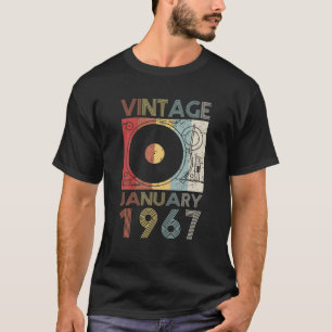 Retro Januar 1967 T 55. Geburtstagsgeschenk 55 Jah T-Shirt