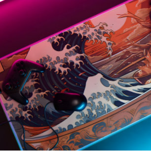 Retro Japanese Art Desk Mat - The Great Ramen off Schreibtischunterlage