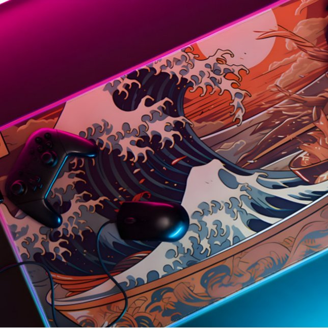 Retro Japanese Art Desk Mat - The Great Ramen off Schreibtischunterlage (Von Creator hochgeladen)